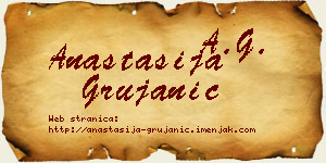 Anastasija Grujanić vizit kartica